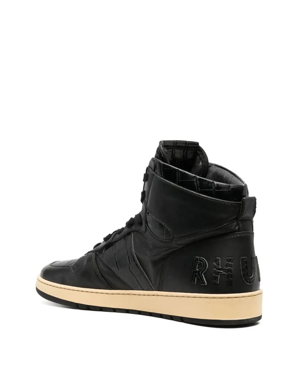 Rhude Black Rhecess Hi Shoes for men