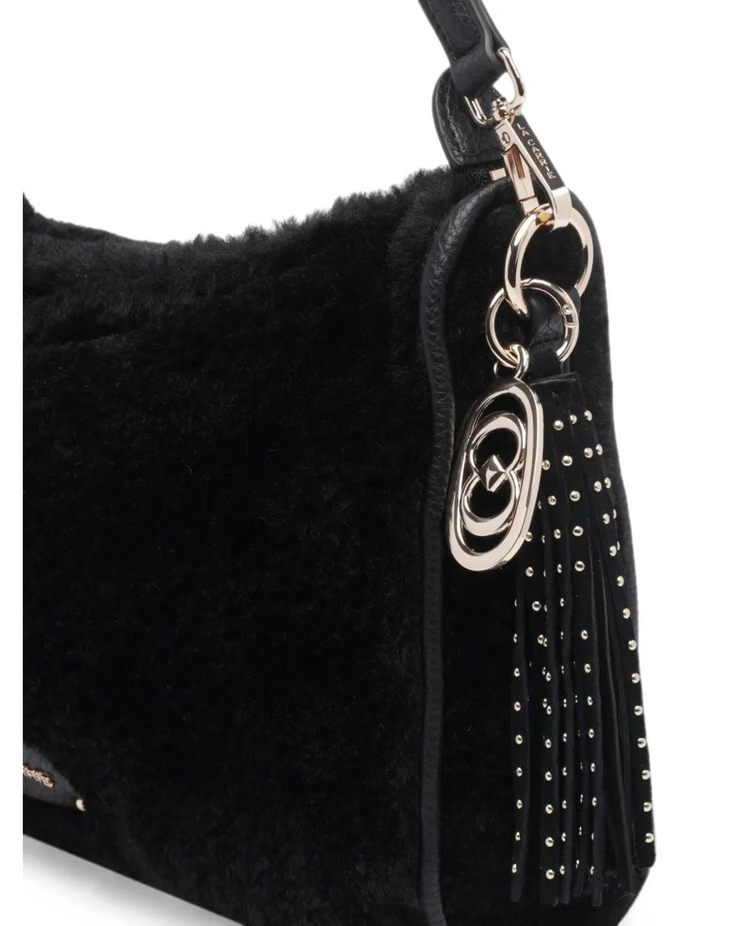 La Carrie Black Teddy Shoulder Bag