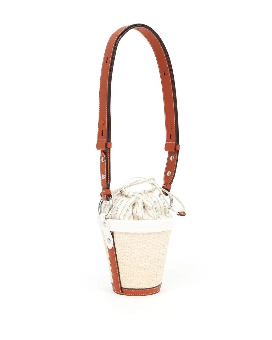 Maison Margiela White Fire Woven Bucket Bag for men