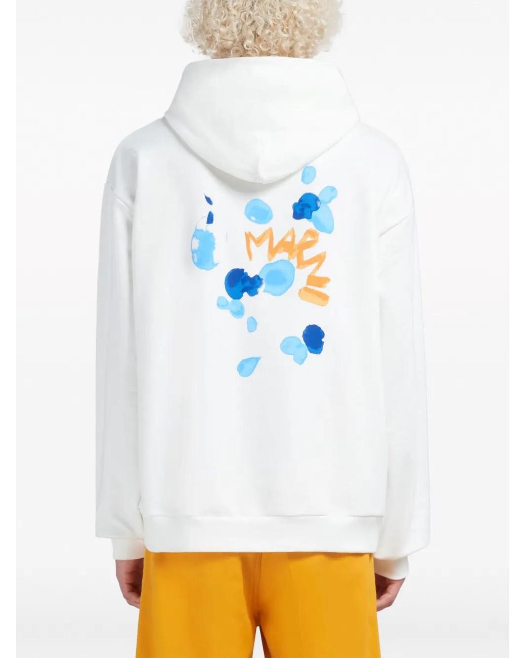 Sudadera Con Capucha Y Logo Marni de hombre de color White