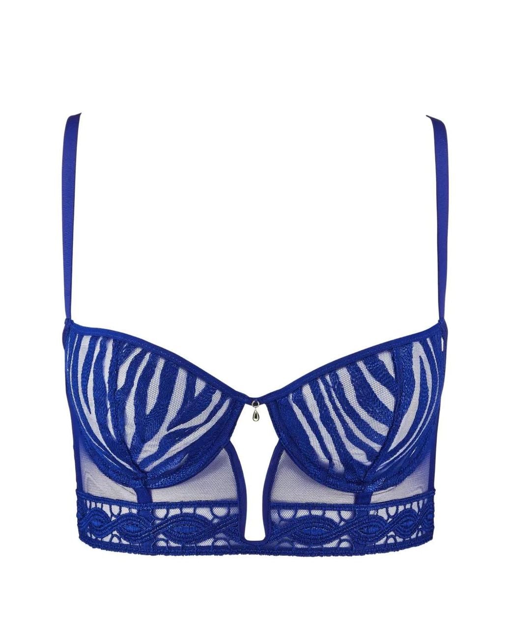 Aubade Blue Wild Pulse Bustier Bra