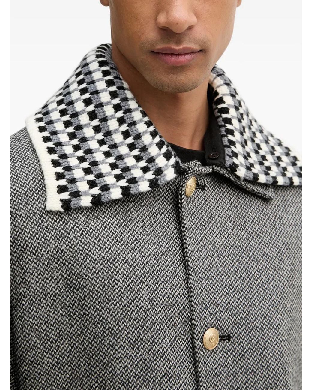 Drole de Monsieur Gray Manteau Ceinturé À Carreaux for men