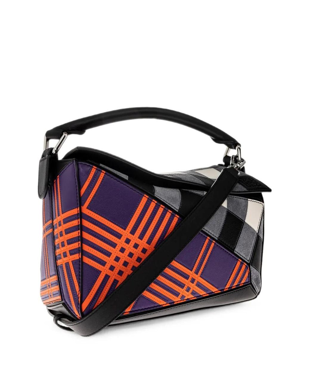 Loewe Black X Cosima Von Bonin Small Puzzle Leather Tote Bag