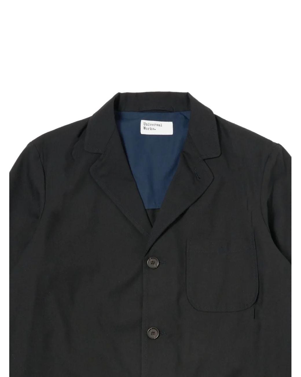 Universal Works Black Three-Button Jacket for men