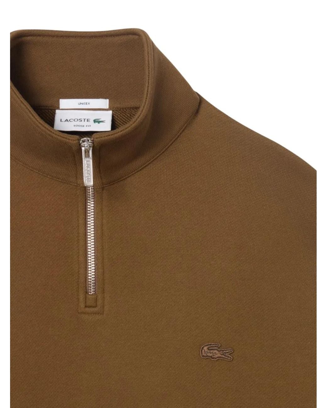 Lacoste Brown Heavy Fleece Sweatshirt