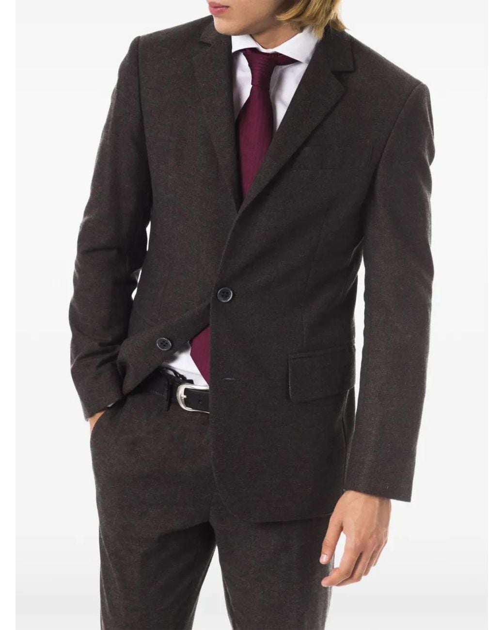Byblos Black Costume À Veste À Simple Boutonnage for men