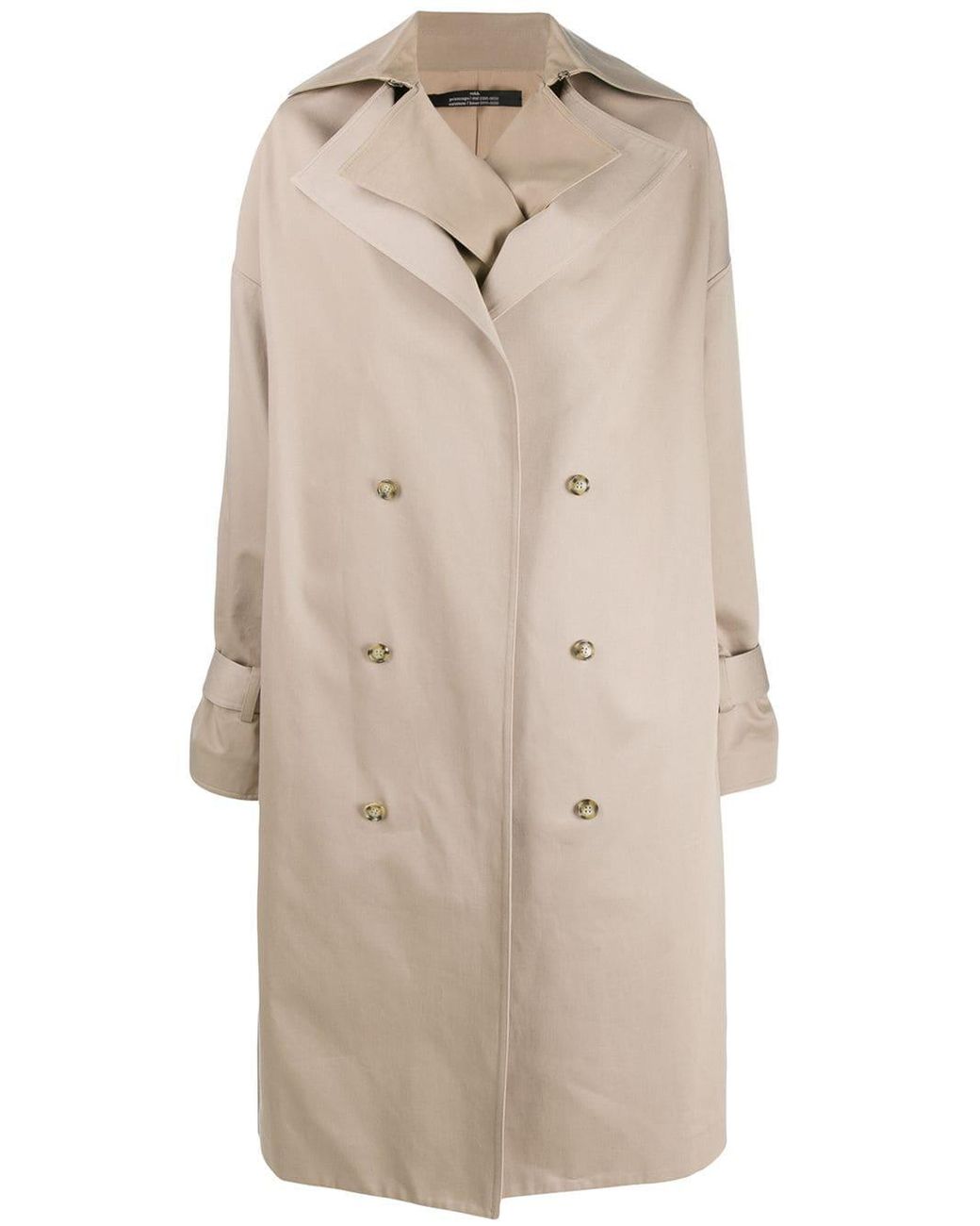 ROKH Oversized Trench Coat in Natural - Lyst