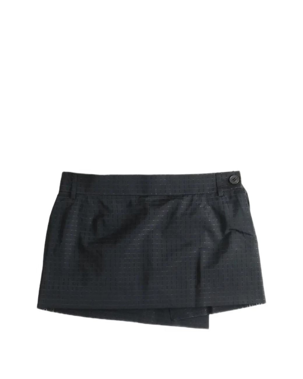 Vivienne Westwood Black Asymmetric Checked Skirt