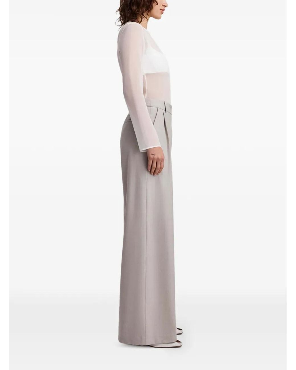 Anna Quan Gray Weber Pleated Trousers