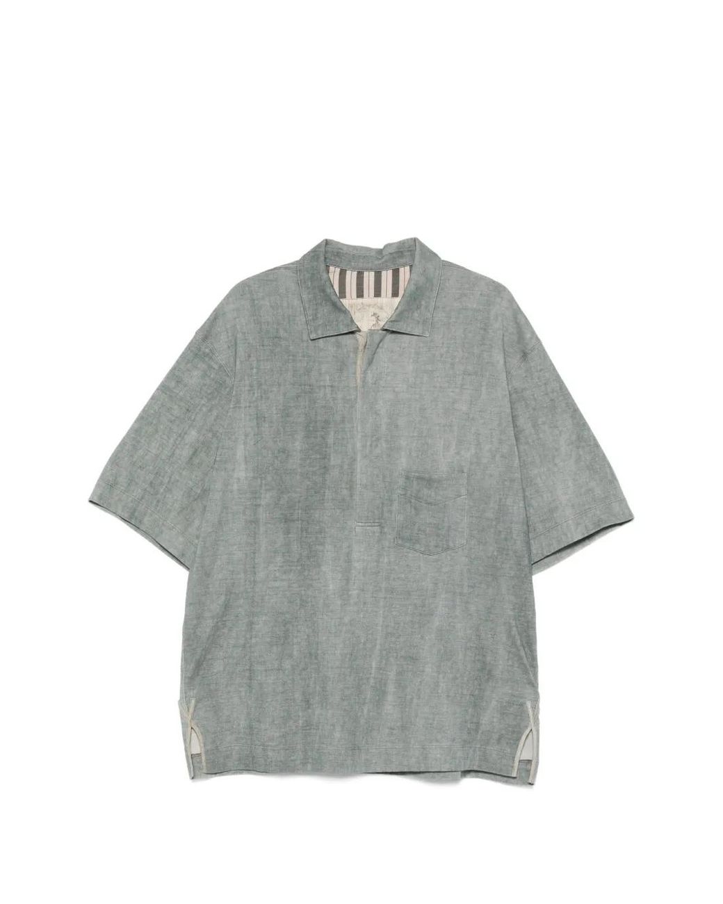 Ziggy Chen Gray Polo À Poche Poitrine for men