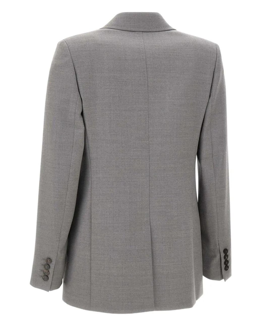 Max Mara Gray Bolsena Single-Breasted Blazer