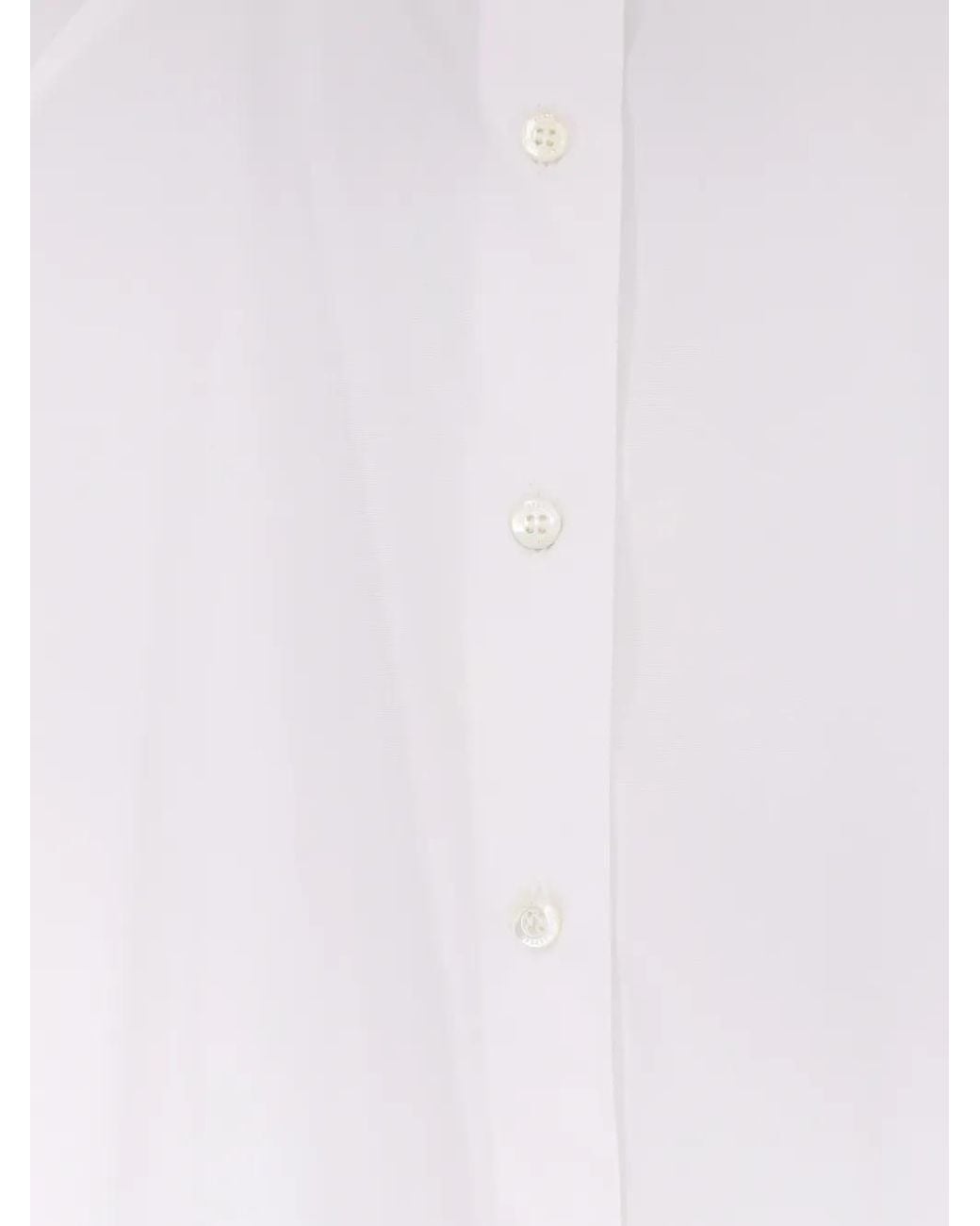 Aspesi White Button Cropped Shirt