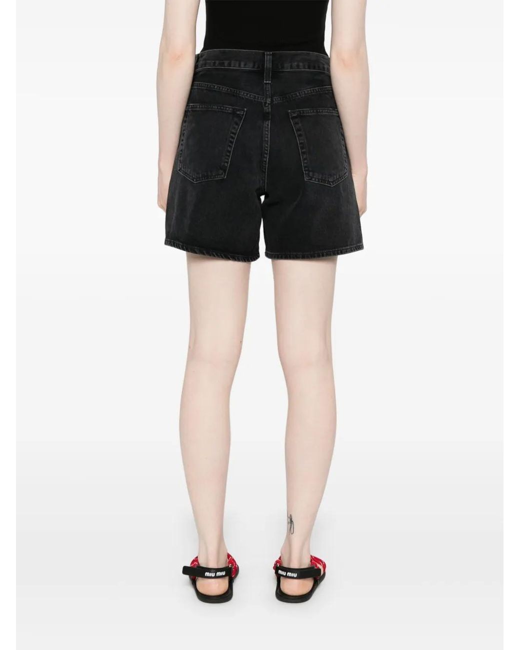Agolde Black Indra Shorts