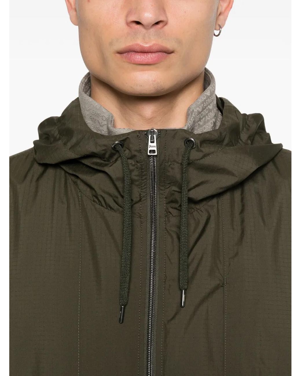 Coupe-Vent Long À Capuche Herno pour homme en coloris Green