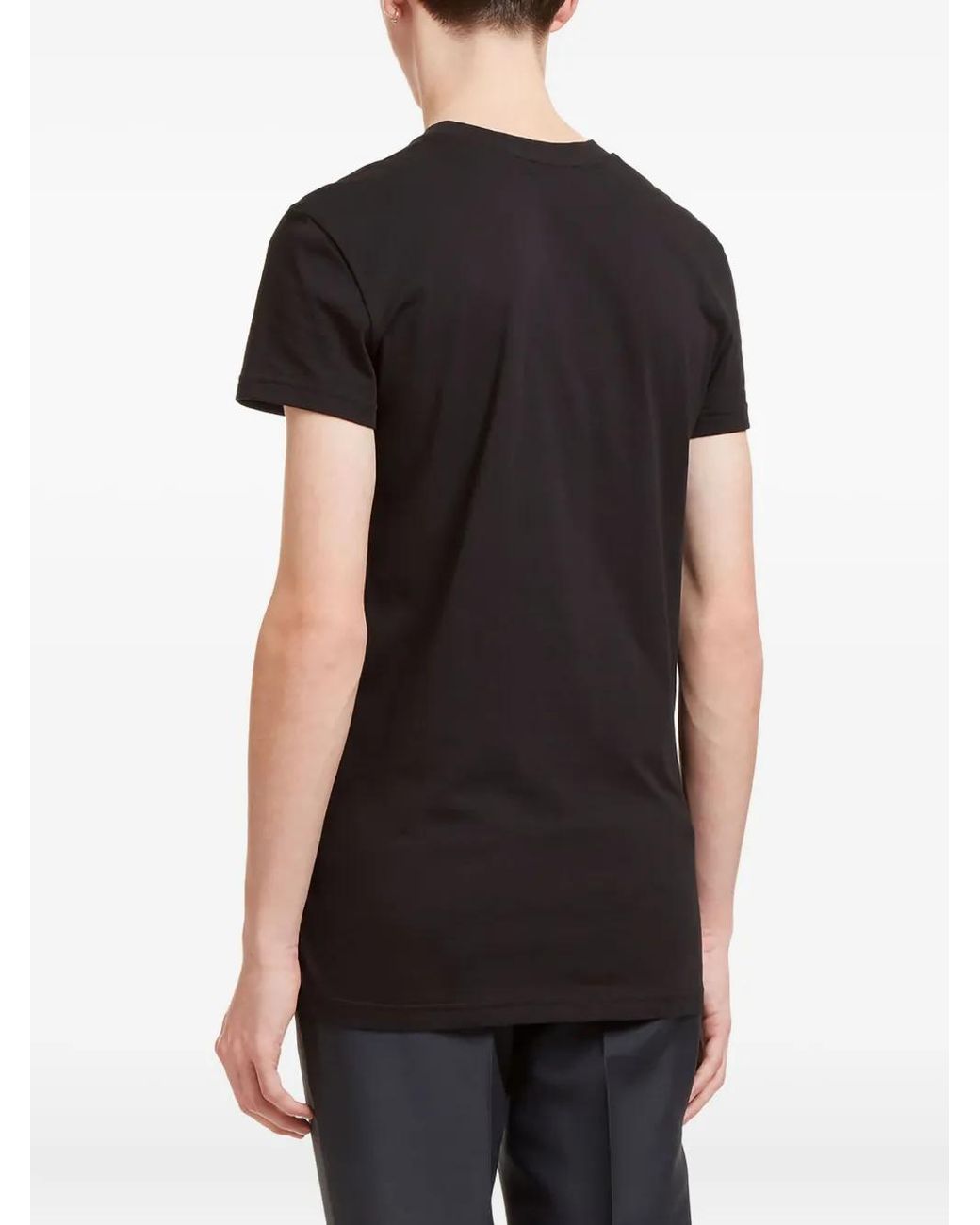 Aiezen Black Crew-Neck T-Shirt for men