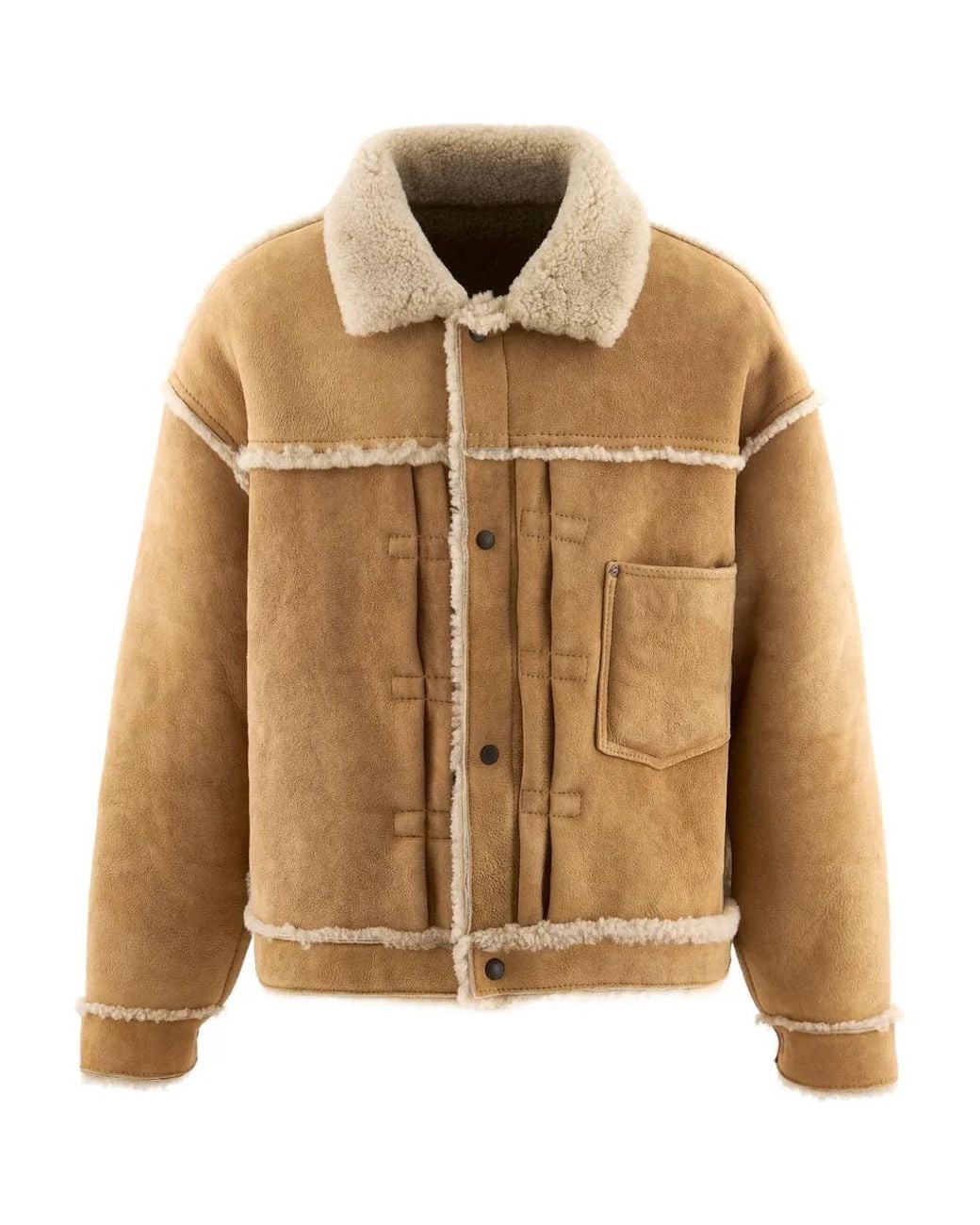 SAINT Mxxxxxx Brown Bb_Mouton Shearling Collar Jacket for men