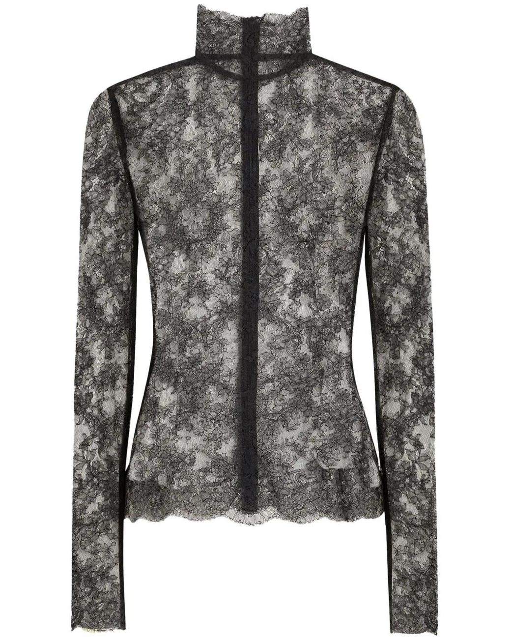 Dolce & Gabbana Black Dolce & Gabbana Dolce & Gabbana Chantilly Lace Top