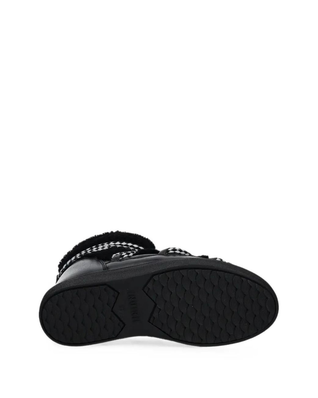 Inuikii Black Shearling-Trim Ankle Boots