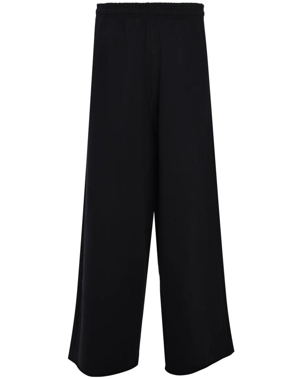 Vetements Black Wide Leg Sweatpants for men