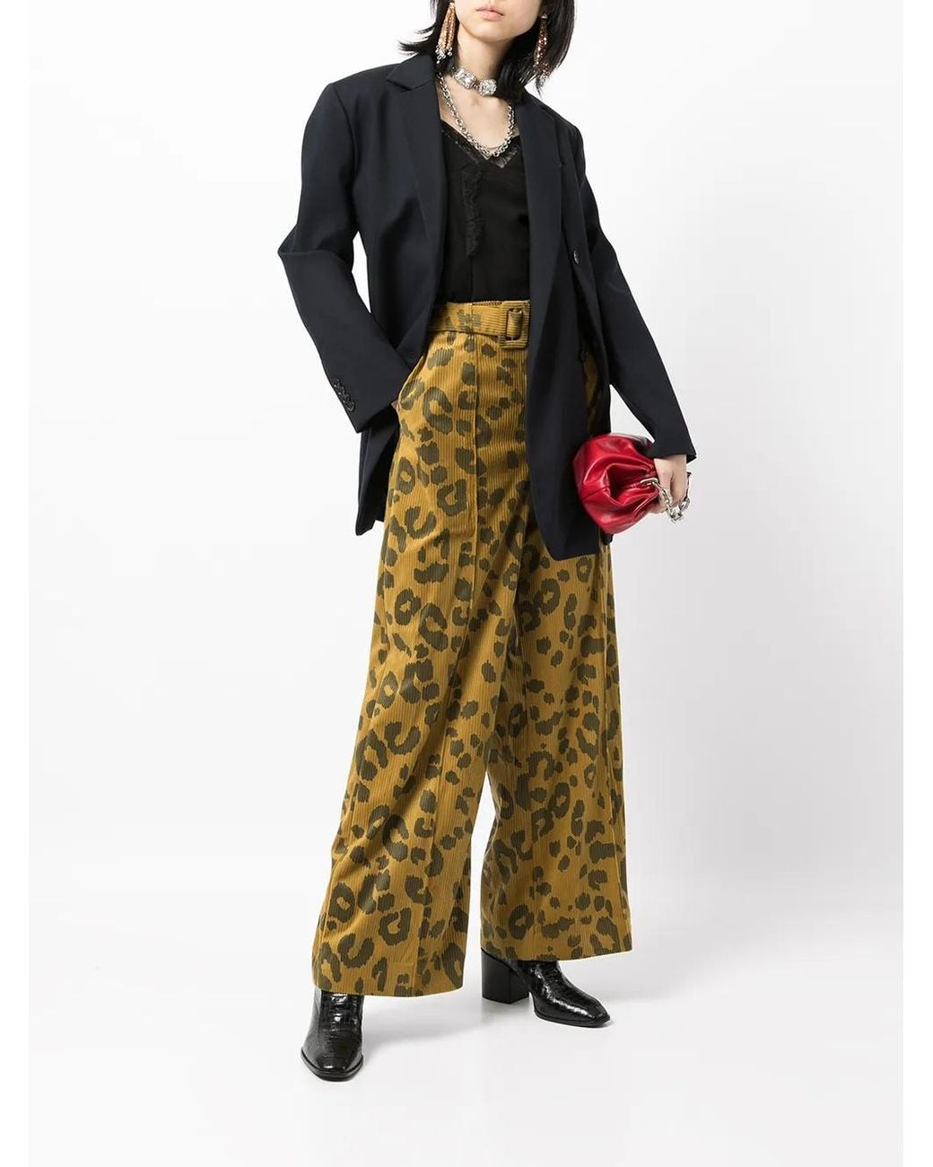 ROKH Black Off-Centre Buttoned Blazer