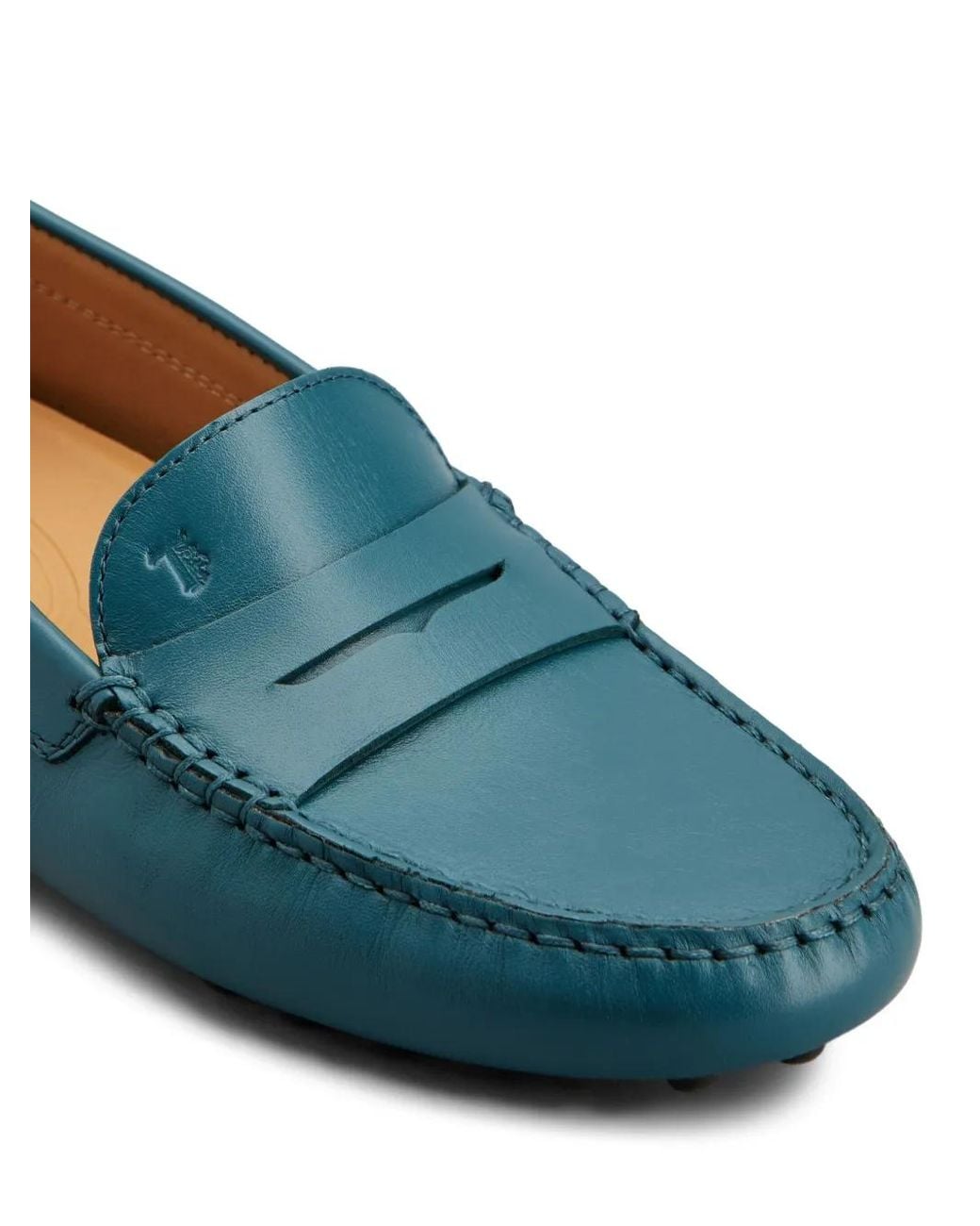 Tod's Blue Pebble-Detail Leather Loafers