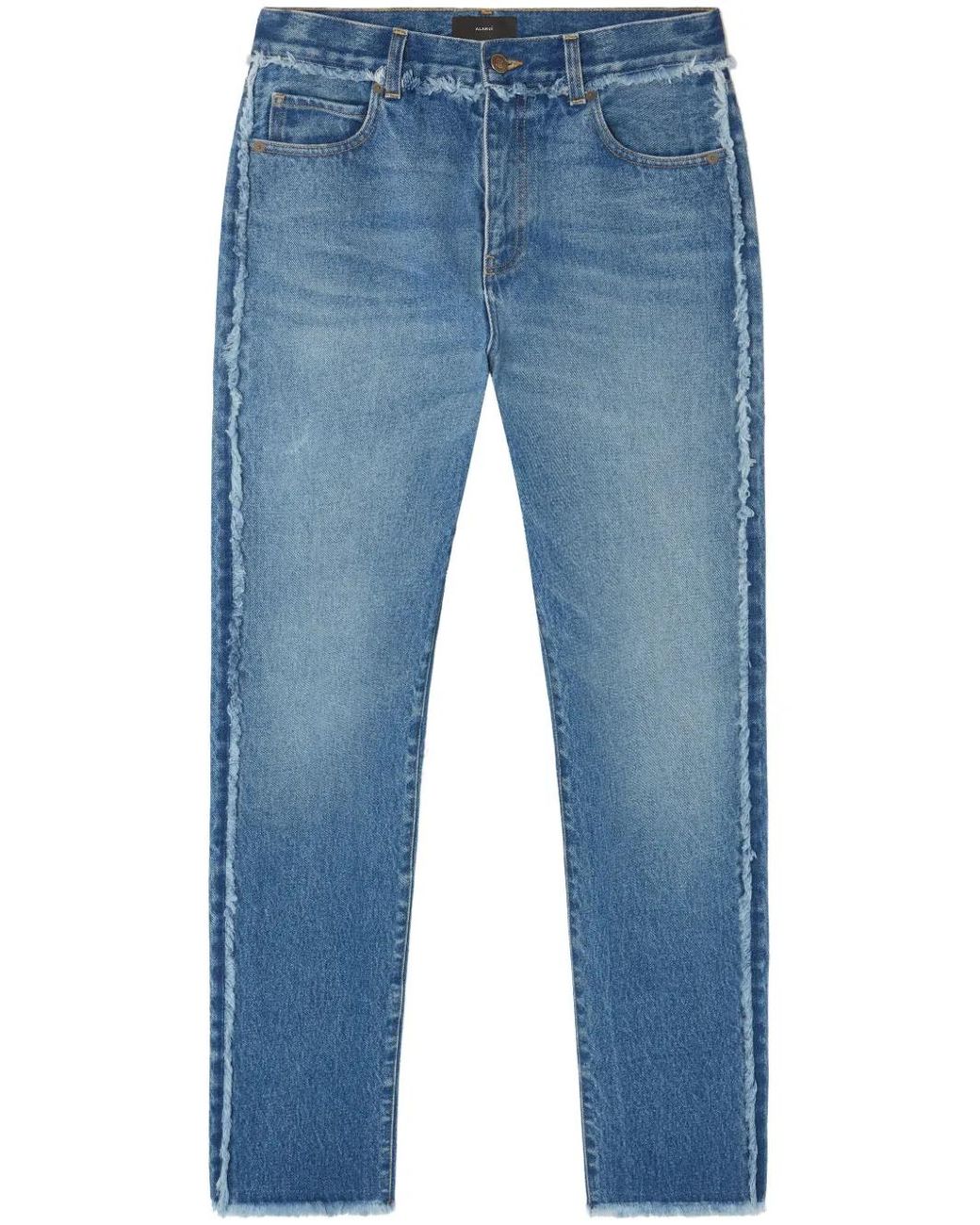 Alanui Blue Fringed Straight Jeans
