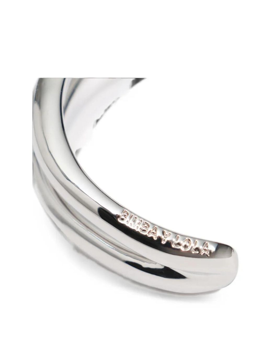 Bimba Y Lola White Tone Metal Bracelet With Irregular Bands