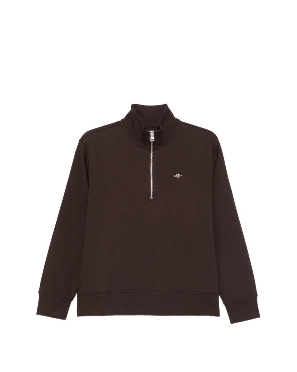 Gant Brown Shield Half-Zip Sweatshirt