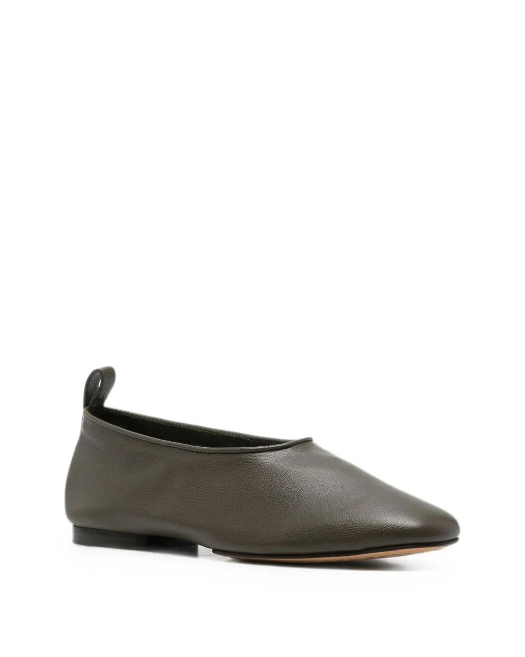 Soeur Green Bala Leather Ballet Flats