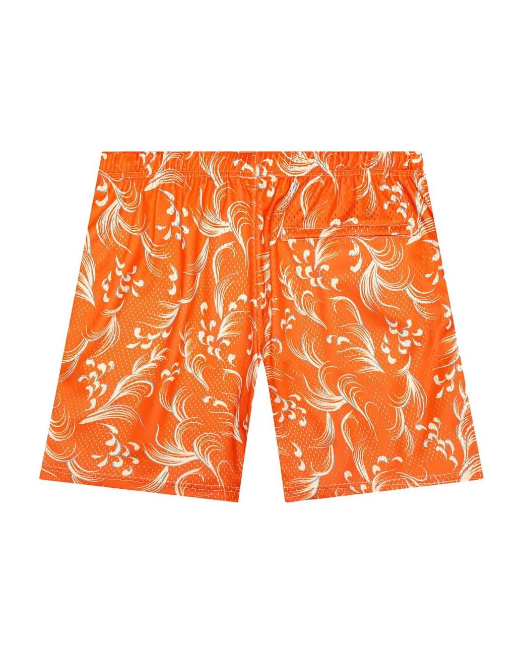 John Elliott Orange Short Imprimé À Empiècement En Mesh for men