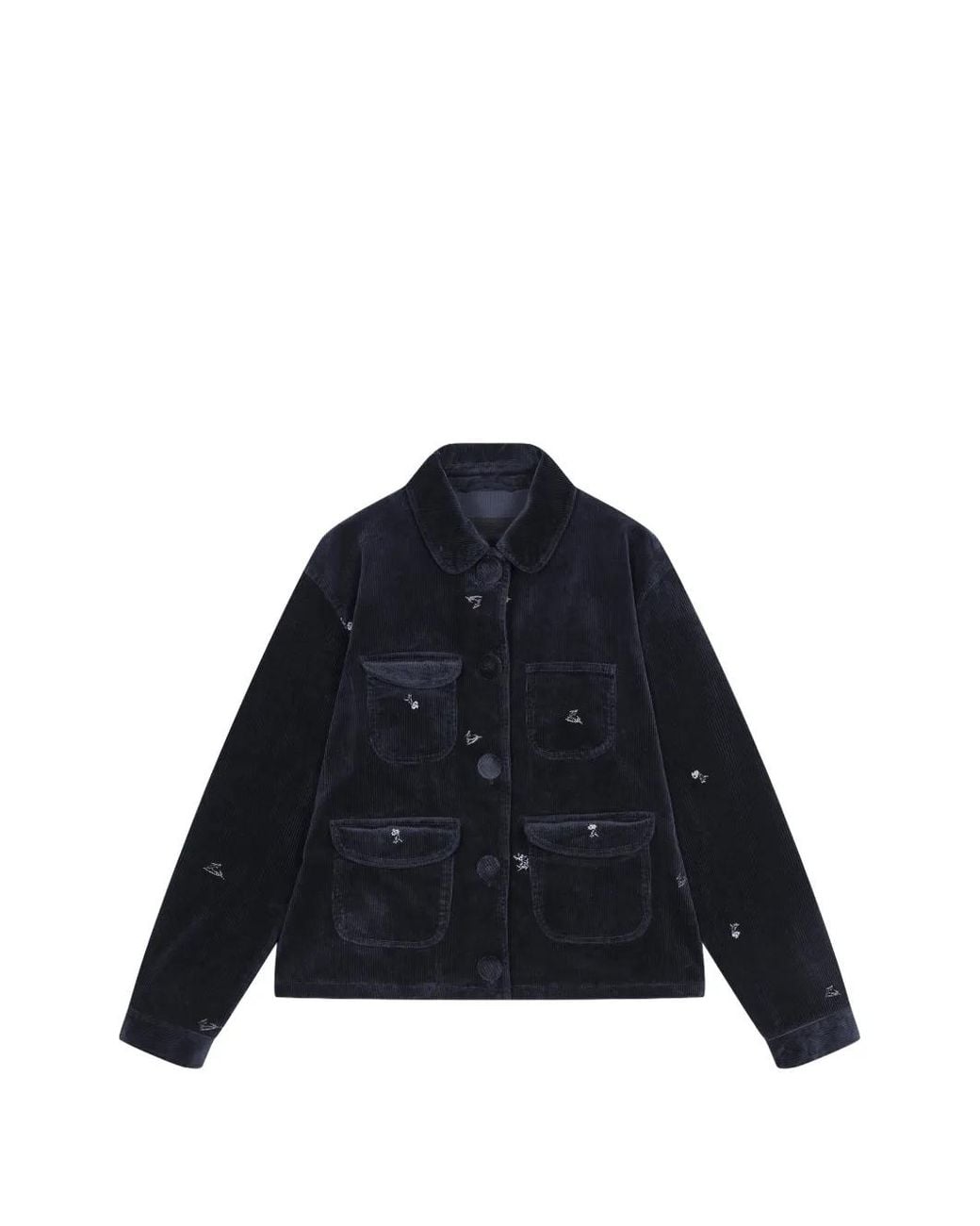 JNBY Blue Floral-Print Corduroy Jacket