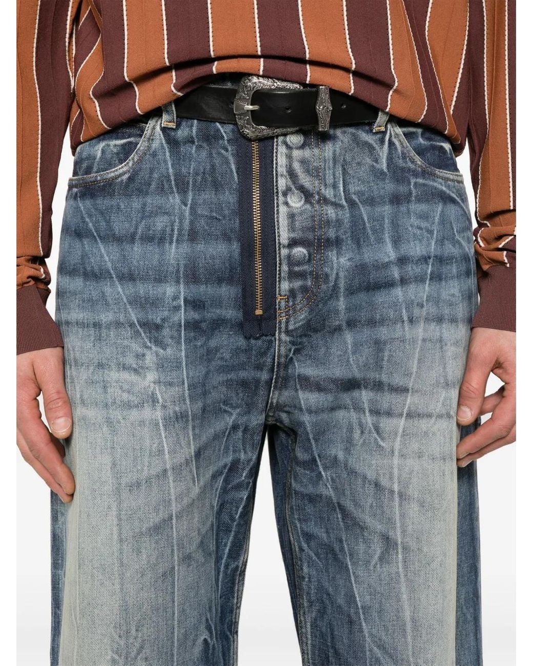 Vaqueros Anchos Martine Rose de hombre de color Blue