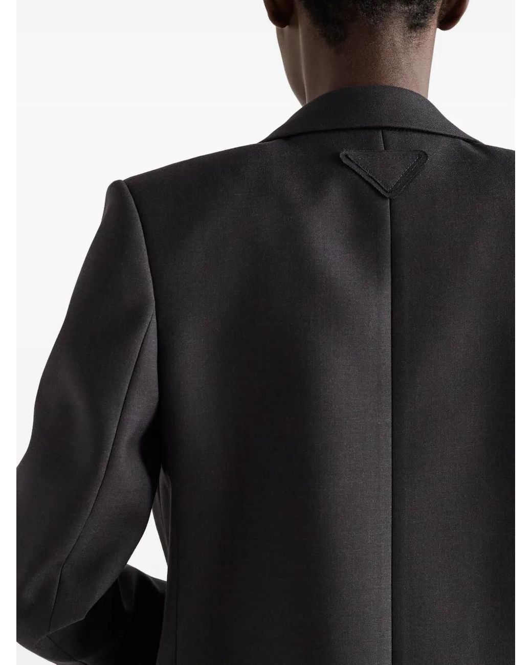 Prada Blazer Met Bewerkte Revers in het Black