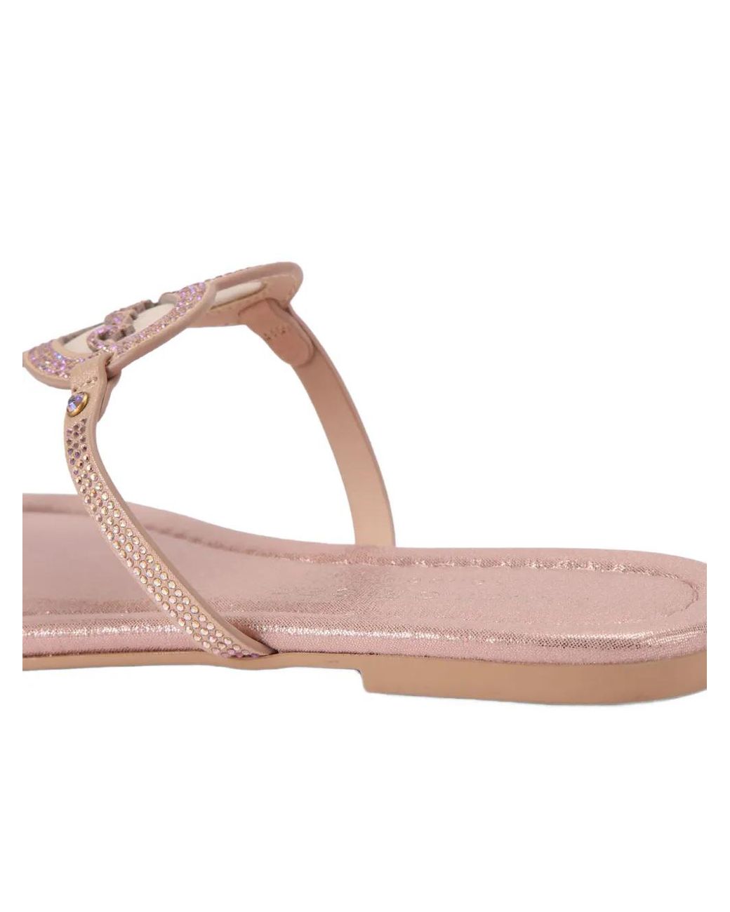 Kurt Geiger Pink Crystal Heart T-Bar Sandals