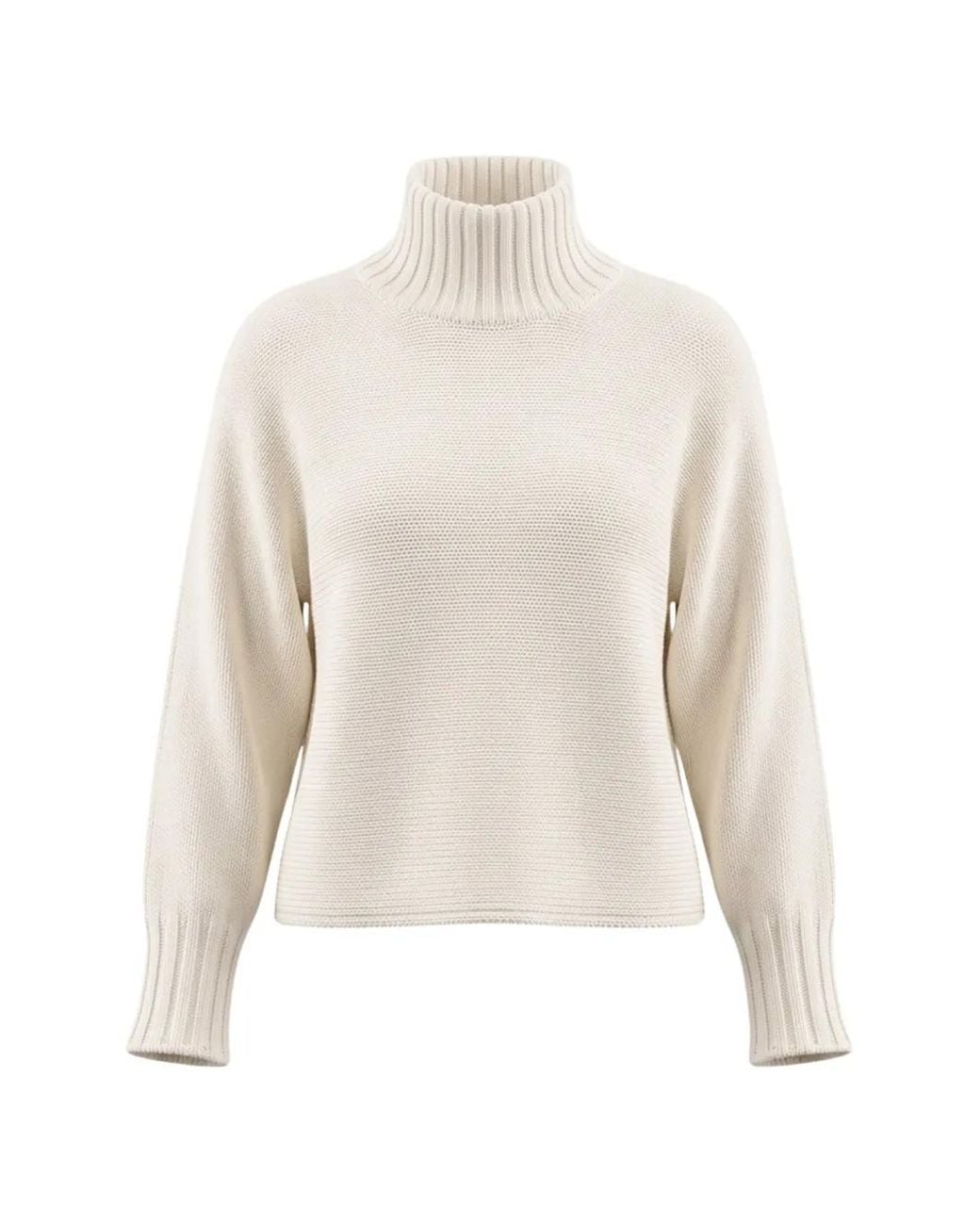 Gran Sasso White Gerippter Strickpullover