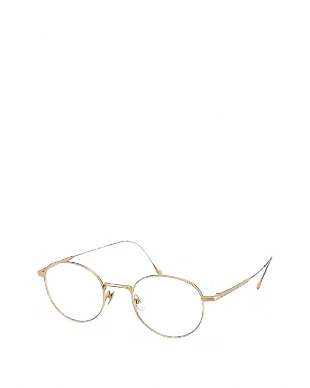 Masunaga White Lunettes De Vue À Monture Ronde