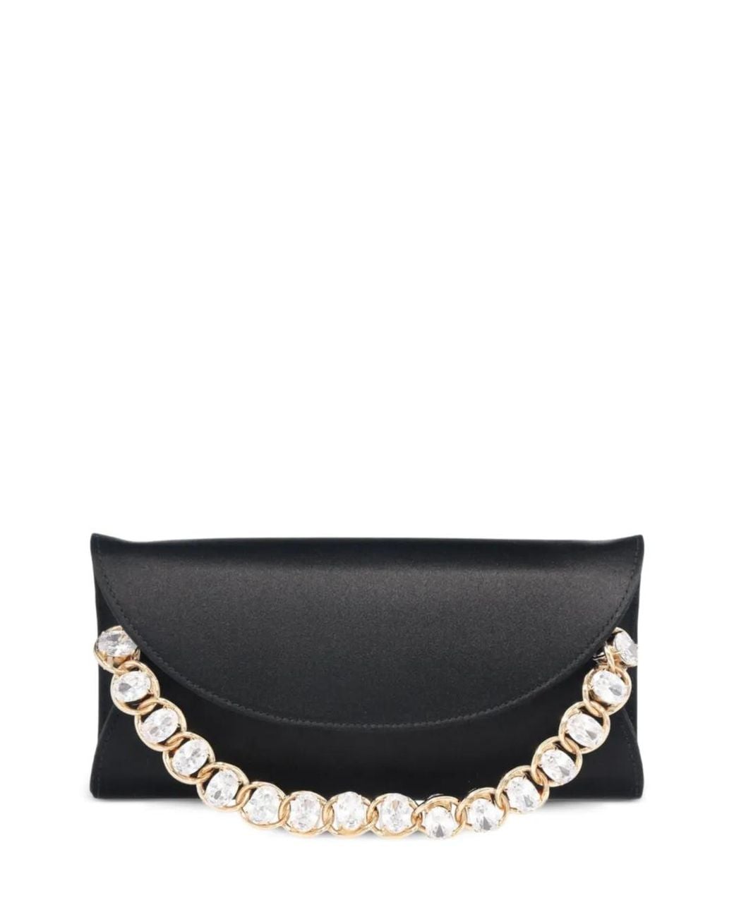 Judith Leiber Black Pochette Taylor Envelope À Ornements En Cristal
