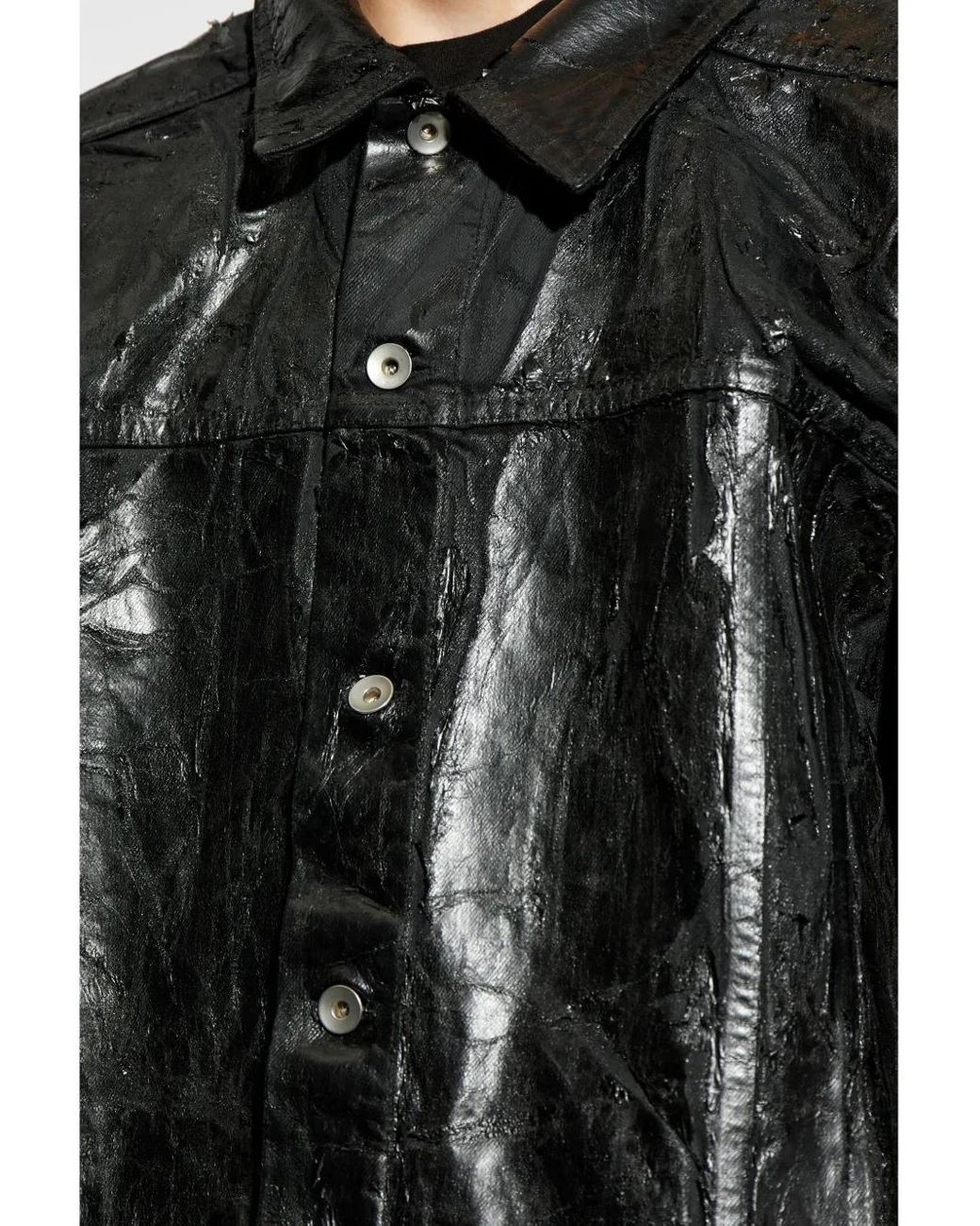 Rick Owens Black Jumbo Worker Jacket for men