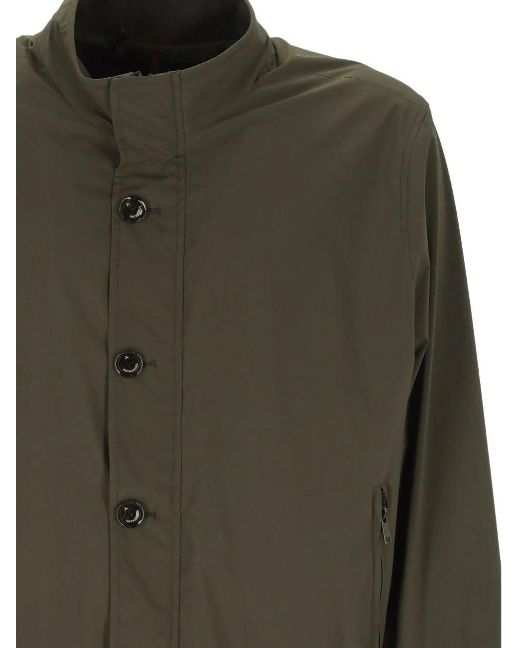 ONTHEBUND Green Veste Bomber À Lien De Resserrage À La Taille for men