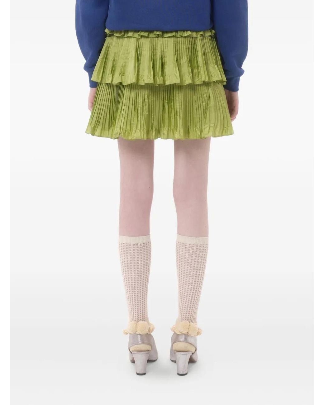 Valentino Garavani Green Taffeta Skirt