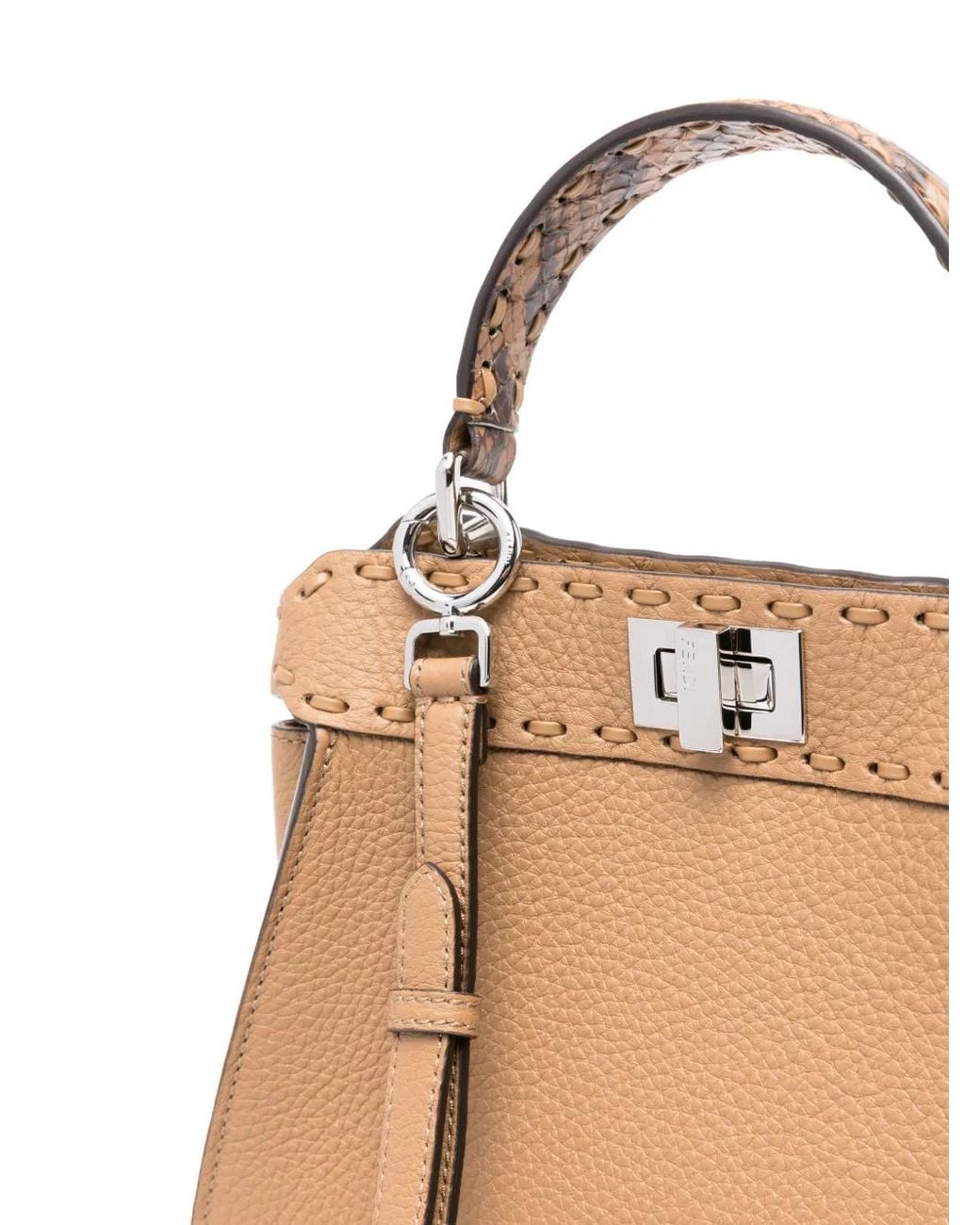 Fendi Natural Peekaboo Mini Bag
