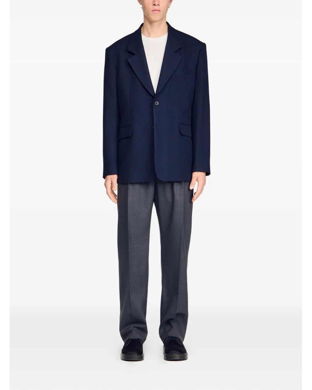 Sandro Blue Button Jacket for men