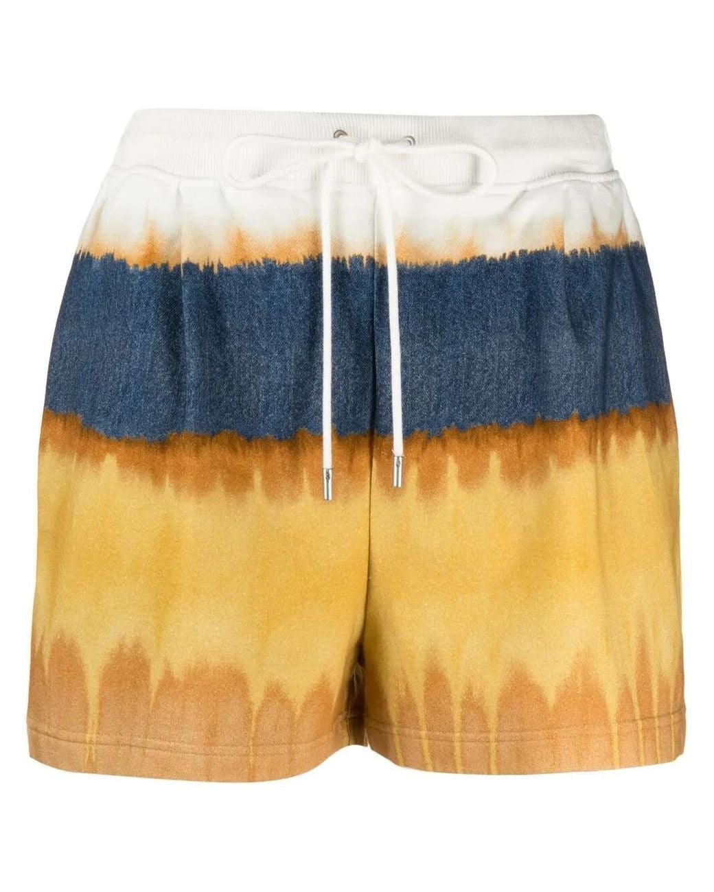 Alberta Ferretti Orange Tie-Dye Track Shorts