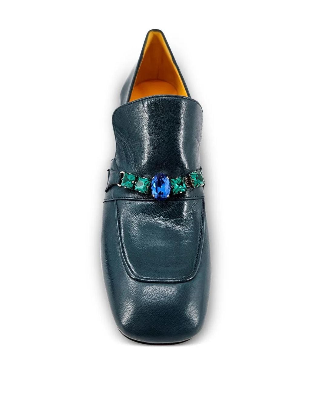 Madison Maison Blue 55Mm Jeweled Leather Pumps