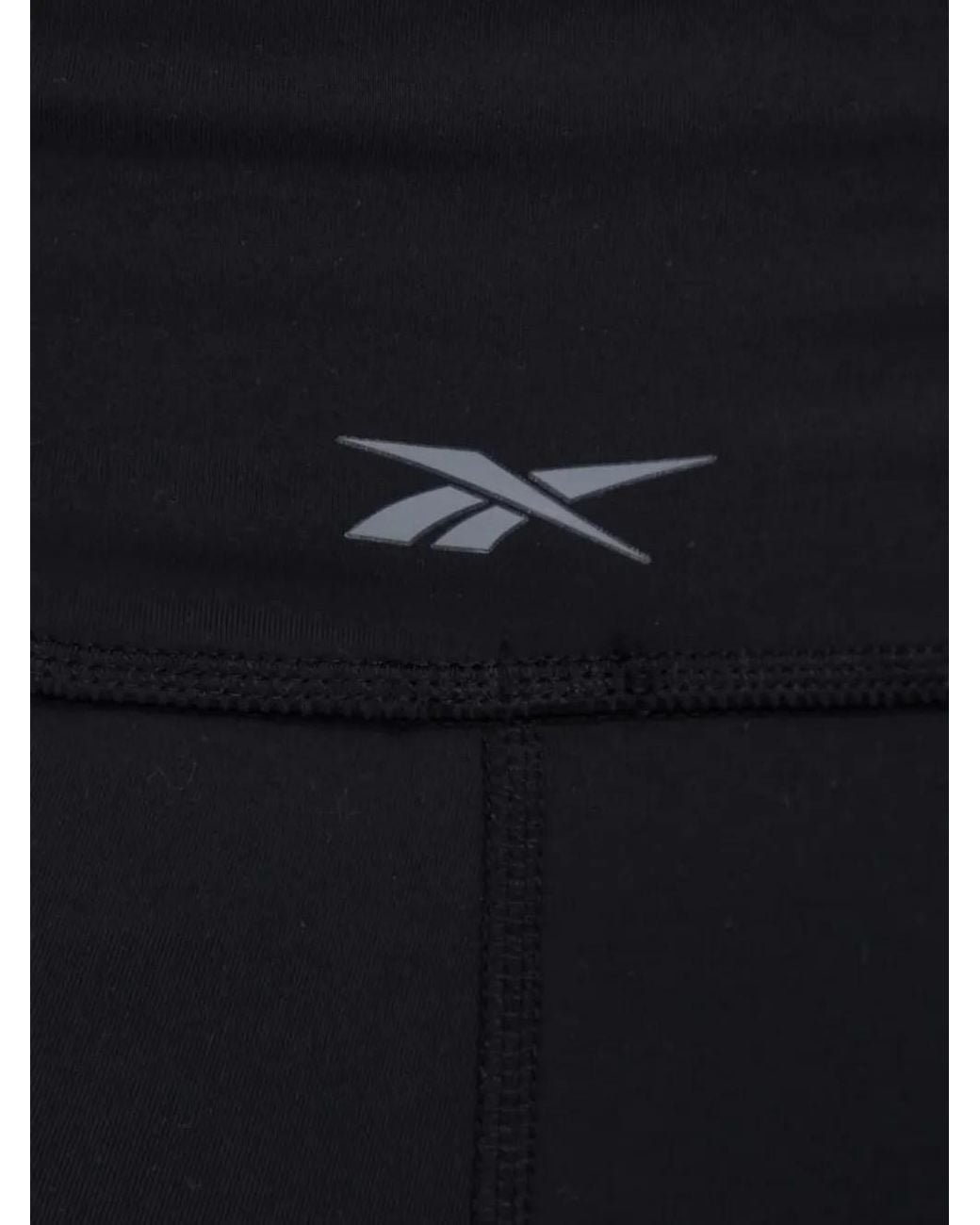 Reebok Blue Logo-Print Maternity Leggings