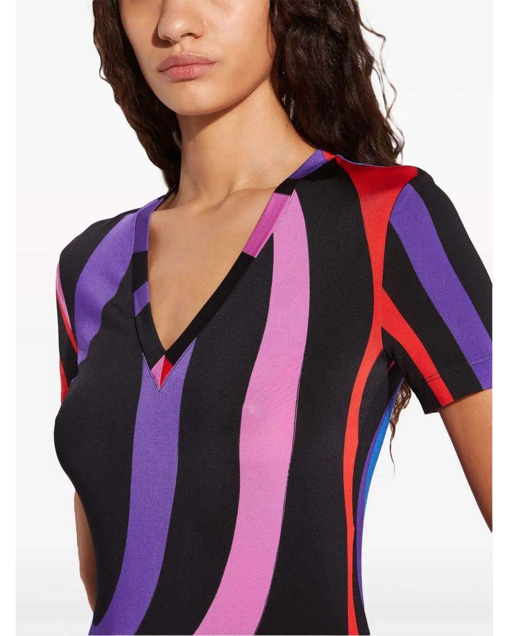 Camiseta con estampado Marmo Emilio Pucci de color Red