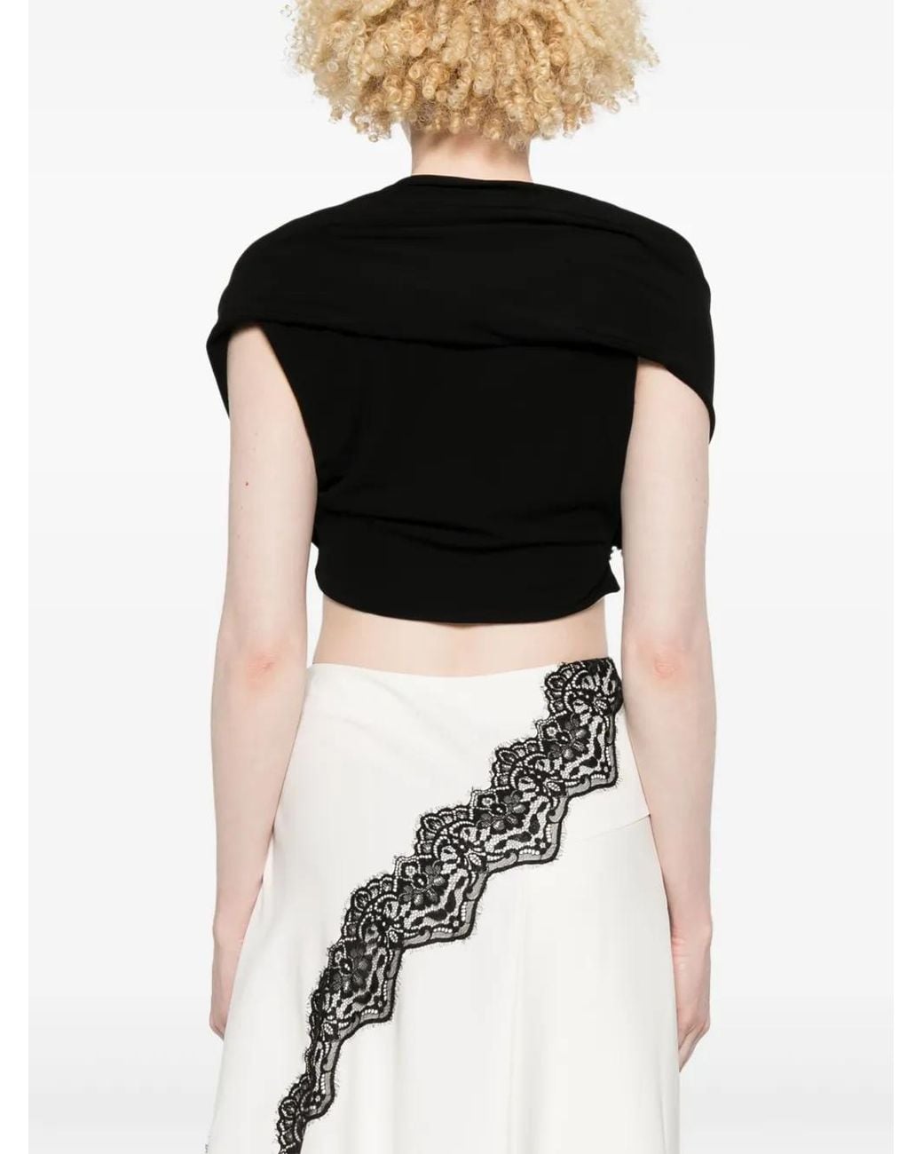 Christopher Esber Black Interlock Draped Top
