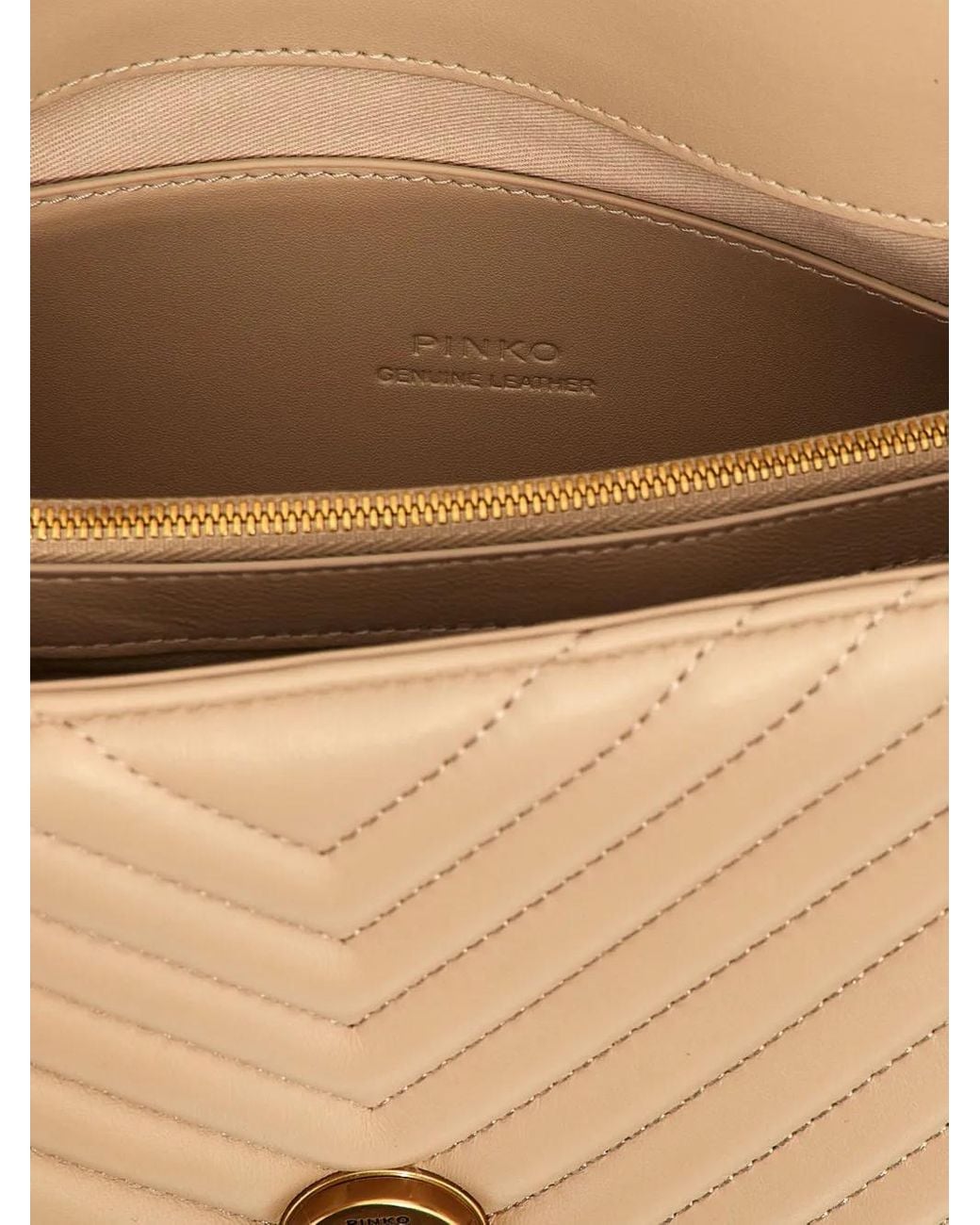 Pinko Metallic Lady Love Bag Puff Medium Handbag