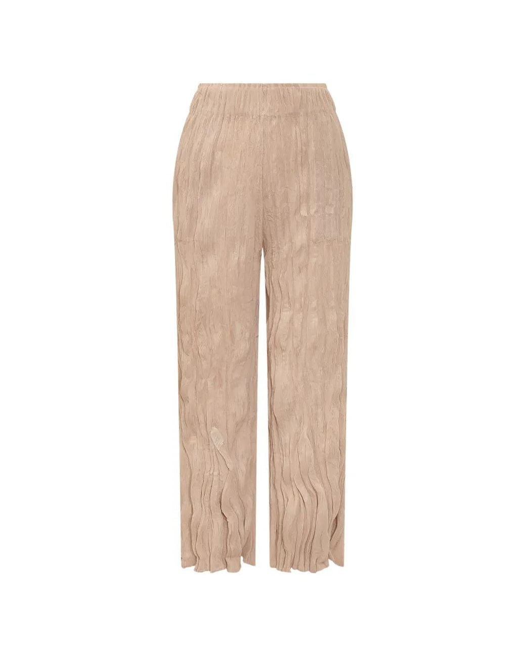 GONGDID DESIGN Natural Gd173 Wavy Trousers