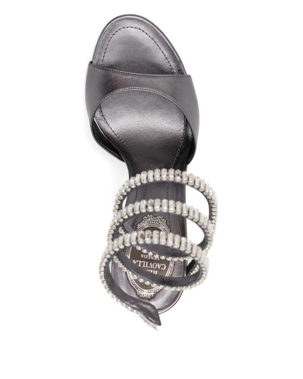 Rene Caovilla Metallic 105Mm Spark Heeled Sandals